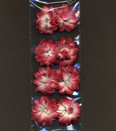 Floral Effects - Flower Heads Double - Red x 8 (FS11) - Click Image to Close